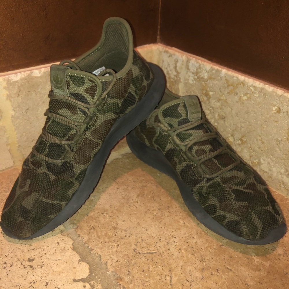 Adidas Original Tubular Shadow Knit Camo Green